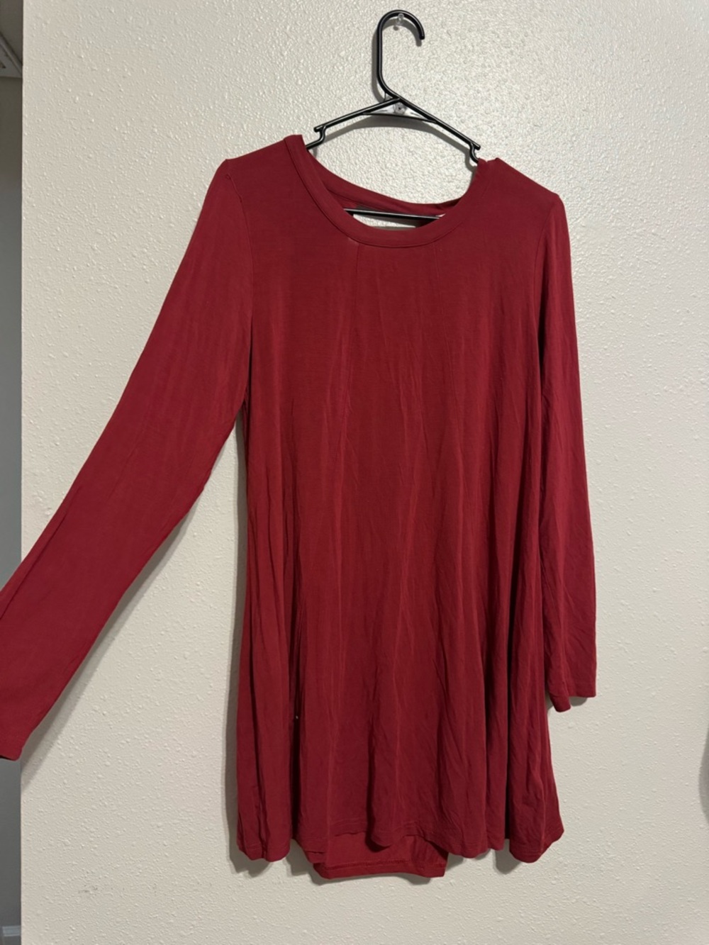 Umgee Burgundy Long Sleeve Swing Tunic
